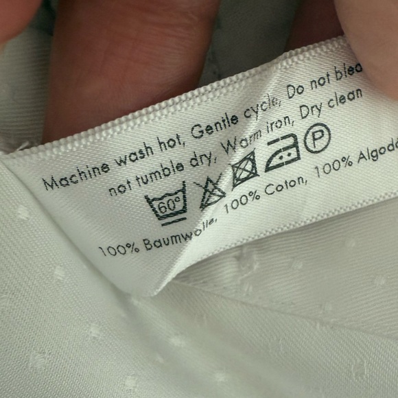 NWOT Eton White 100% Cotton Contemporary Fit Button-Front Dress Shirt Size 43/17 - Picture 7 of 7